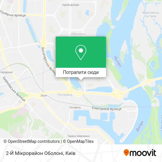 Карта 2-Й Мікрорайон Оболоні