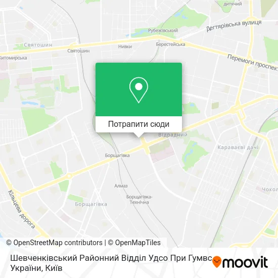 Карта Шевченківський Районний Відділ Удсо При Гумвс України