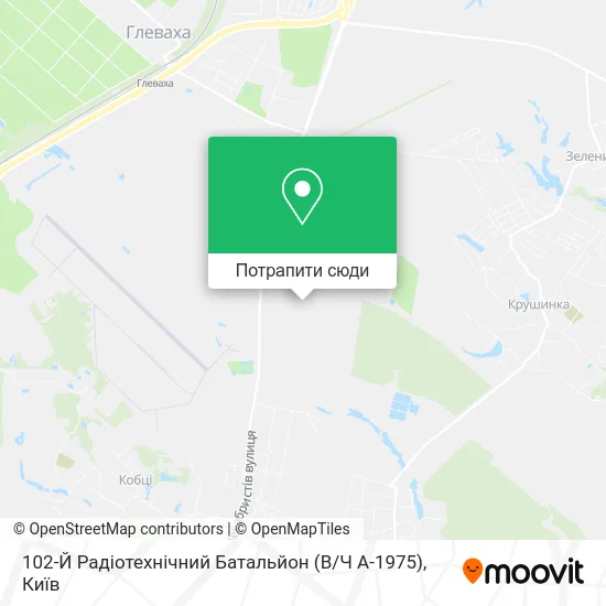 Карта 102-Й Радіотехнічний Батальйон (В / Ч А-1975)