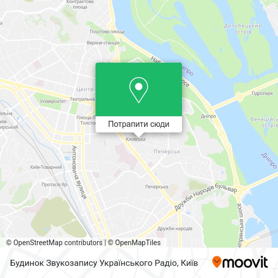 Карта Будинок Звукозапису Українського Радіо