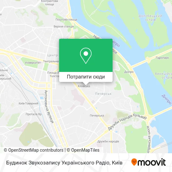 Карта Будинок Звукозапису Українського Радіо