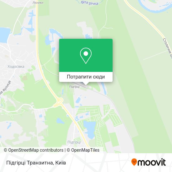 Карта Підгірці Транзитна