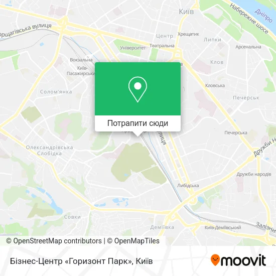 Карта Бізнес-Центр «Горизонт Парк»