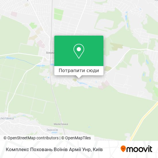 Карта Комплекс Поховань Воїнів Армії Унр