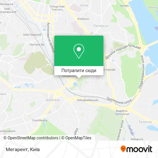 Карта Мегарент