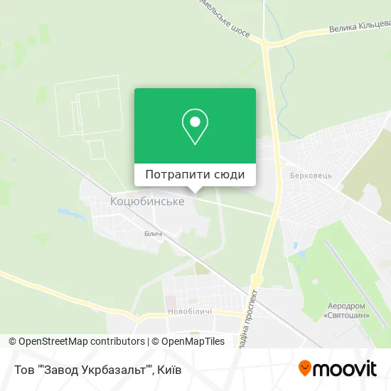 Карта Тов ""Завод Укрбазальт""