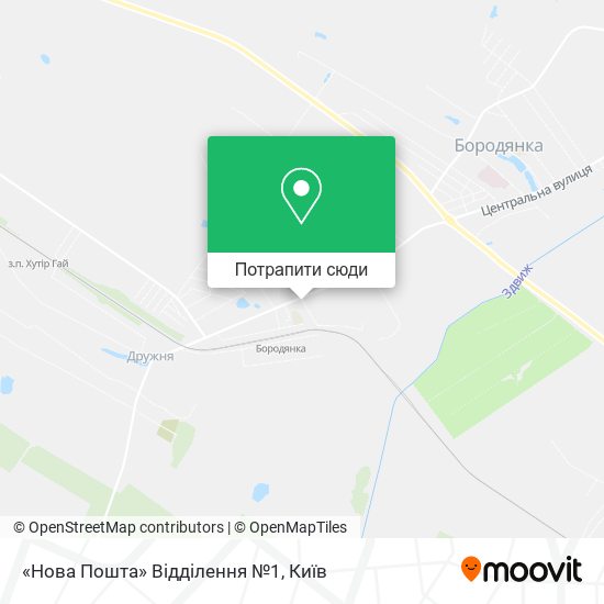 Карта «Нова Пошта» Відділення №1