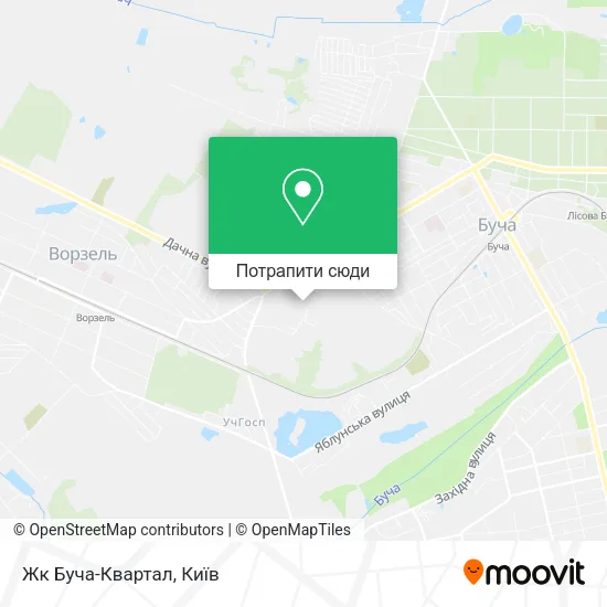 Карта Жк Буча-Квартал