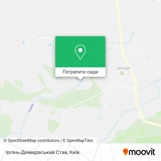 Карта Ірпінь-Демидівський Став