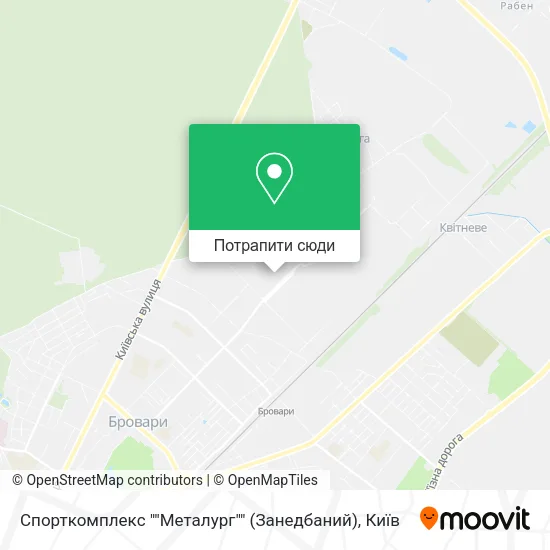 Карта Спорткомплекс ""Металург"" (Занедбаний)