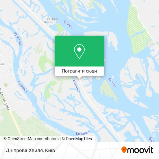 Карта Дніпрова Хвиля