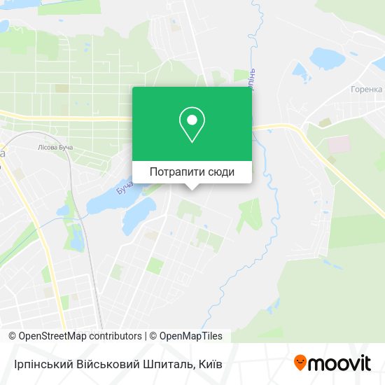 Карта Ірпінський Військовий Шпиталь