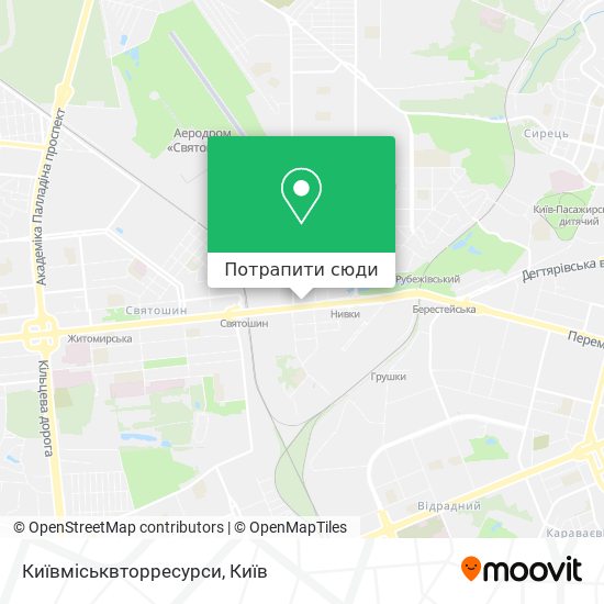 Карта Київміськвторресурси