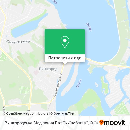 Карта Вишгородське Відділення Пат ""Київоблгаз""