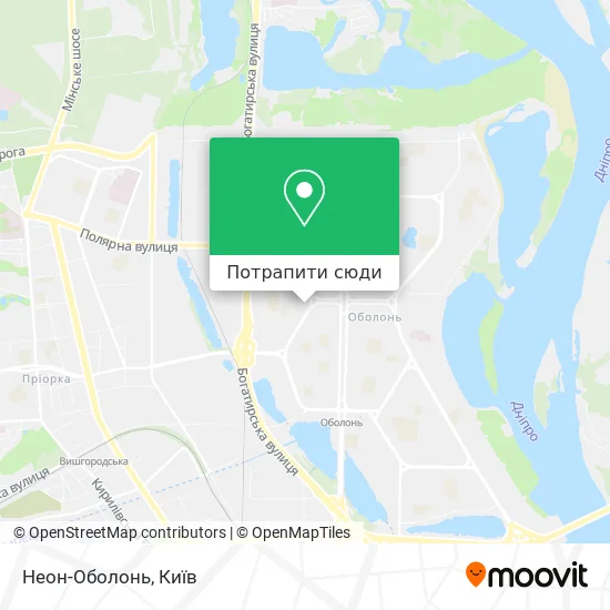 Карта Неон-Оболонь