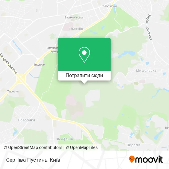 Карта Сергіїва Пустинь
