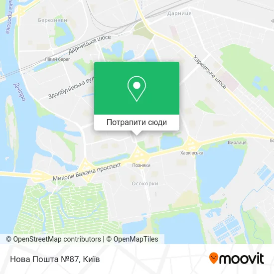 Карта Нова Пошта №87