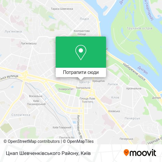 Карта Цнап Шевченківського Району