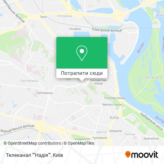 Карта Телеканал ""Надія""