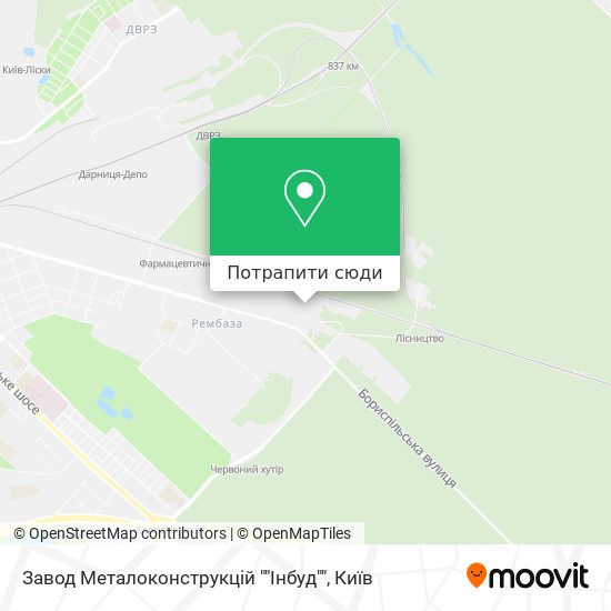 Карта Завод Металоконструкцій ""Інбуд""