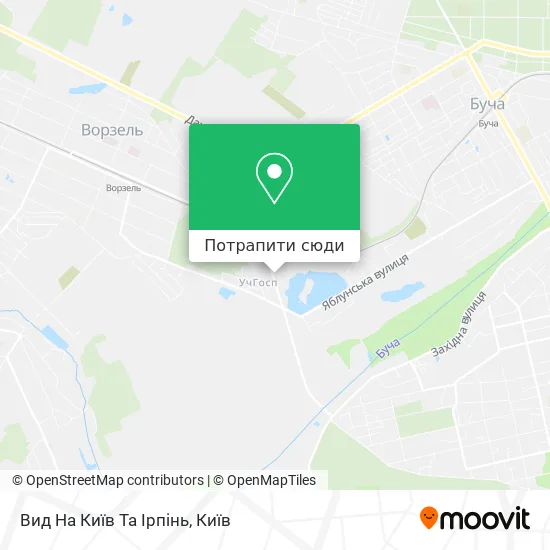 Карта Вид На Київ Та Ірпінь