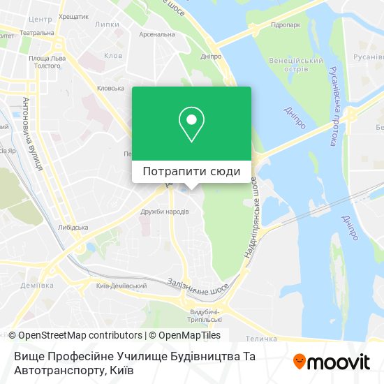 Карта Вище Професійне Училище Будівництва Та Автотранспорту