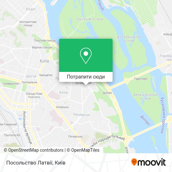 Карта Посольство Латвії