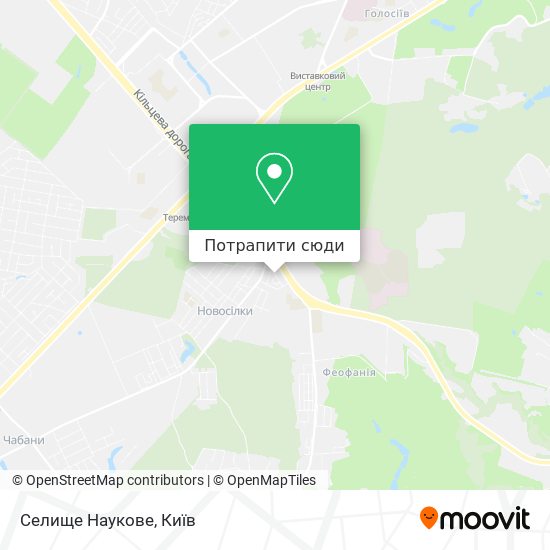 Карта Селище Наукове