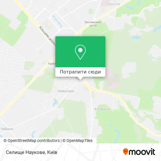Карта Селище Наукове