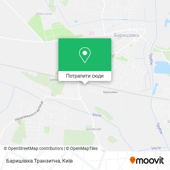 Карта Баришівка Транзитна