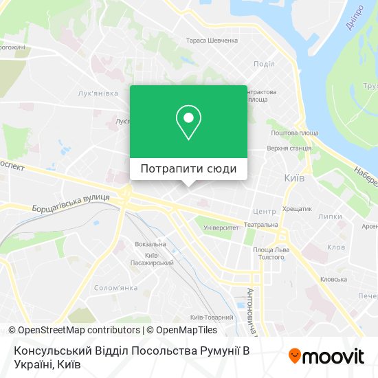 Карта Консульський Відділ Посольства Румунії В Україні