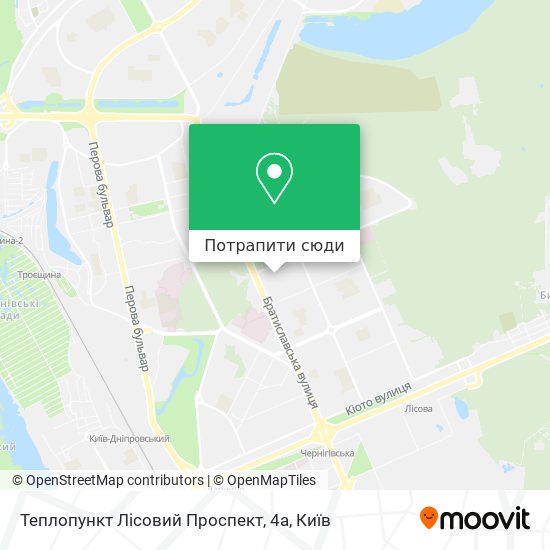 Карта Теплопункт Лісовий Проспект, 4а