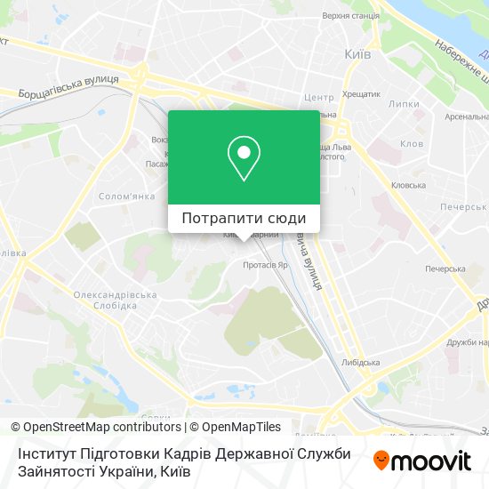 Карта Інститут Підготовки Кадрів Державної Служби Зайнятості України