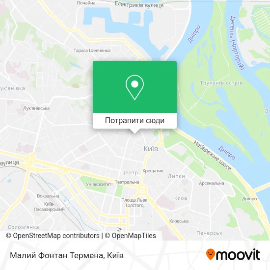 Карта Малий Фонтан Термена