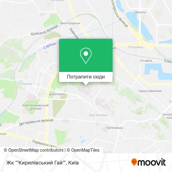 Карта Жк ""Кирилівський Гай""