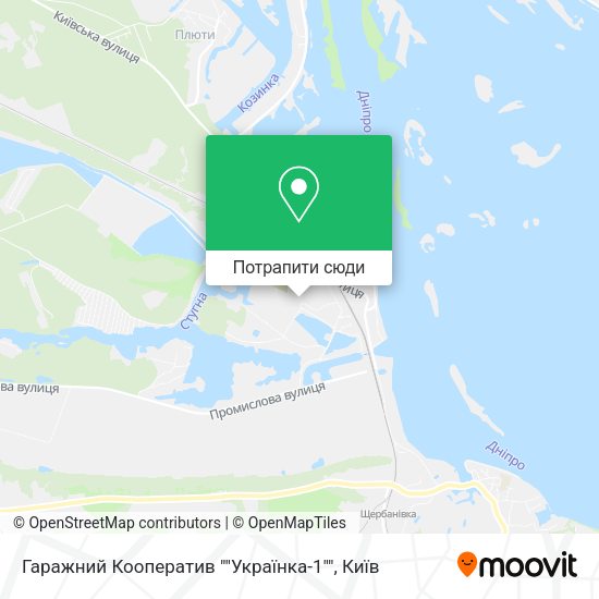 Карта Гаражний Кооператив ""Українка-1""
