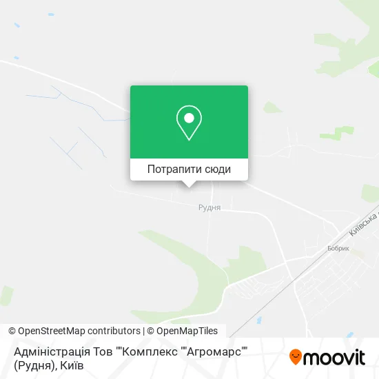 Карта Адміністрація Тов ""Комплекс ""Агромарс"" (Рудня)