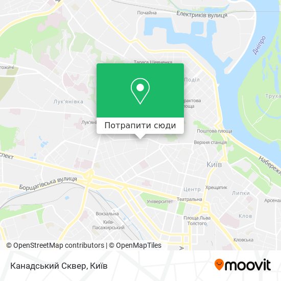 Карта Канадський Сквер