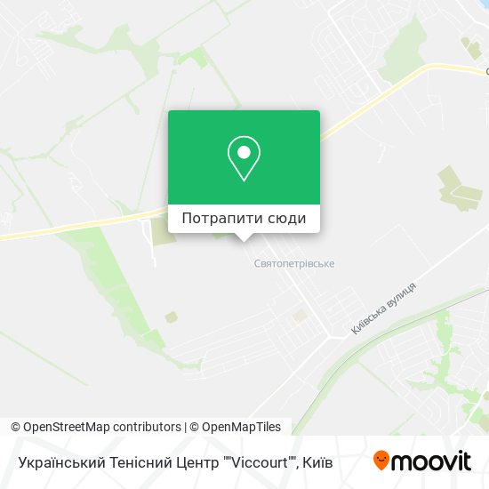 Карта Український Тенісний Центр  ""Viccourt""