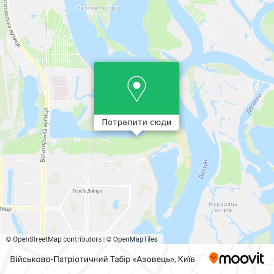 Карта Військово-Патріотичний Табір «Азовець»