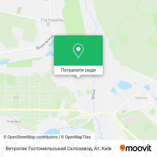 Карта Ветропак Гостомельський Склозавод, Ат