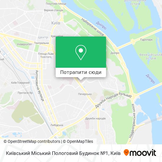 Карта Київський Міський Пологовий Будинок №1