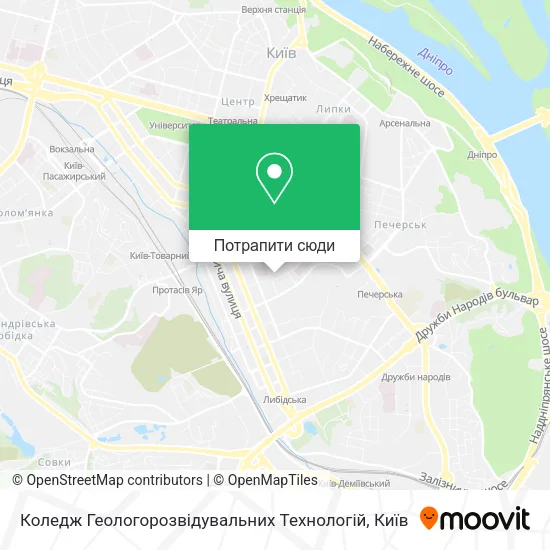 Карта Коледж Геологорозвідувальних Технологій