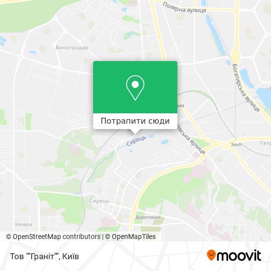Карта Тов ""Граніт""