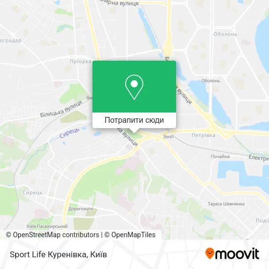 Карта Sport Life Куренівка