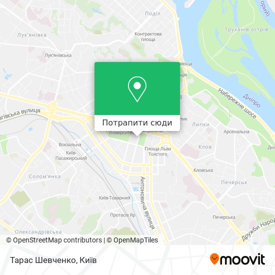 Карта Тарас Шевченко