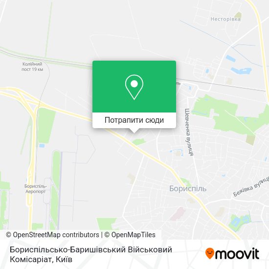 Карта Бориспільсько-Баришівський Військовий Комісаріат