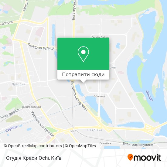 Карта Студія Краси Ochi