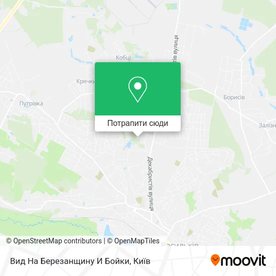 Карта Вид На Березанщину И Бойки