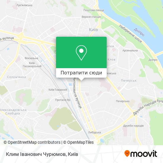Карта Клим Іванович Чурюмов